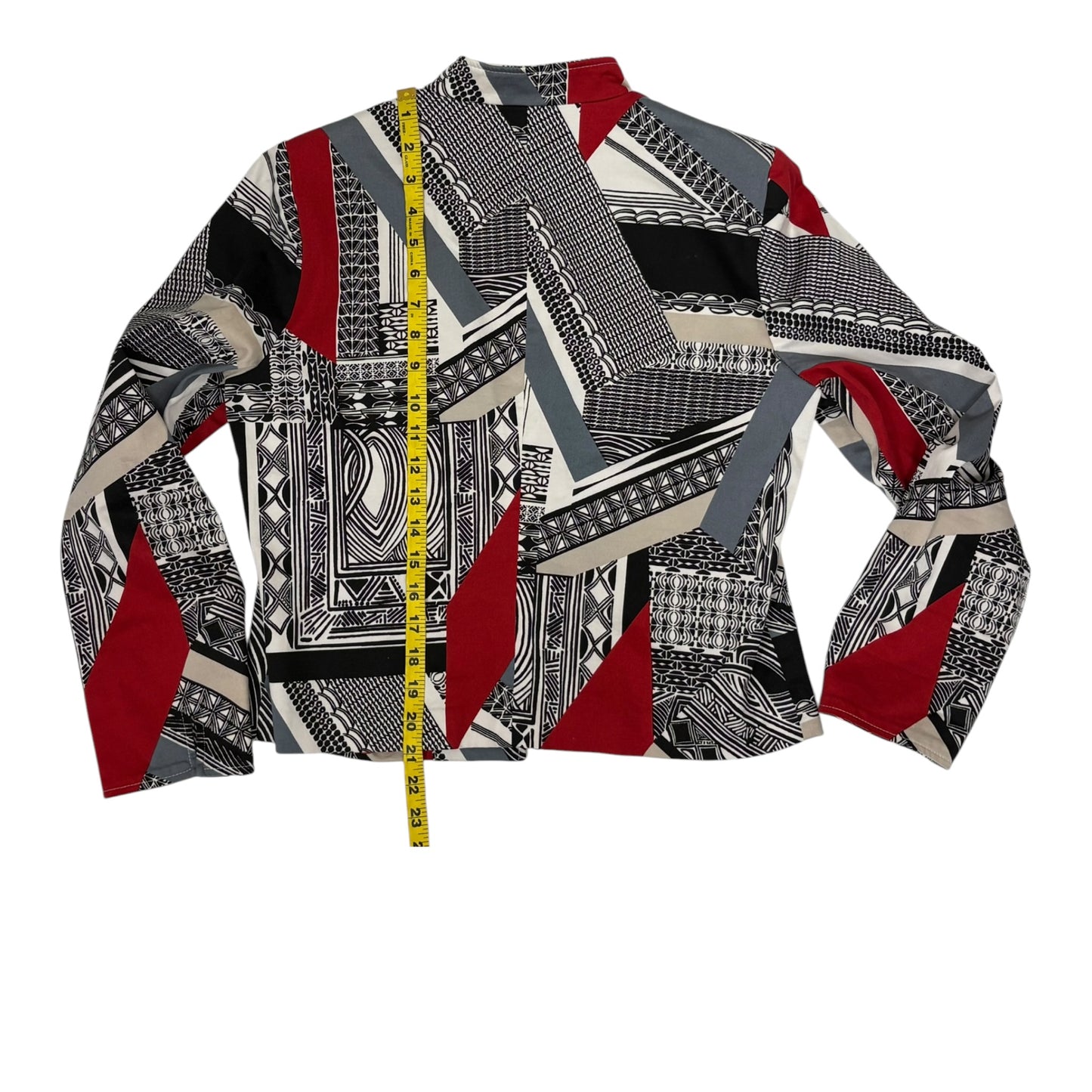 Chico’s Geometric Colorblock Open Front Jacket — Size 1 (M-8/10)