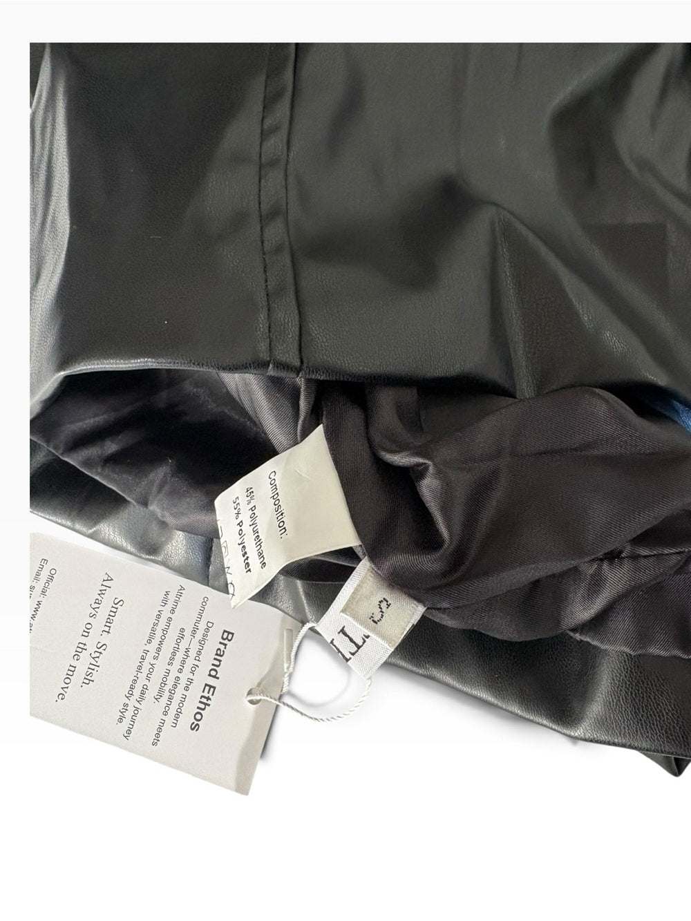 Attrime Faux Leather & Denim Moto Jacket 
NWT Size Small