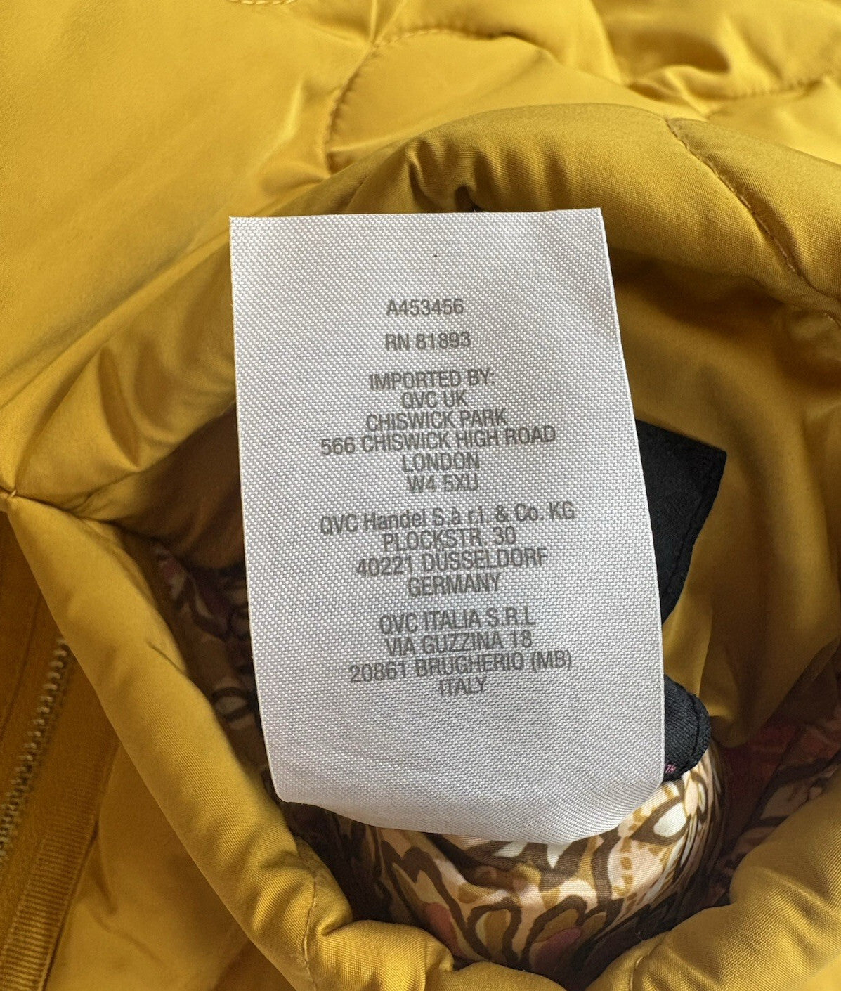 Isaac Mizrahi Live Reversible Quilted Barn Jacket Rich Mustard Floral Size US-M Preloved