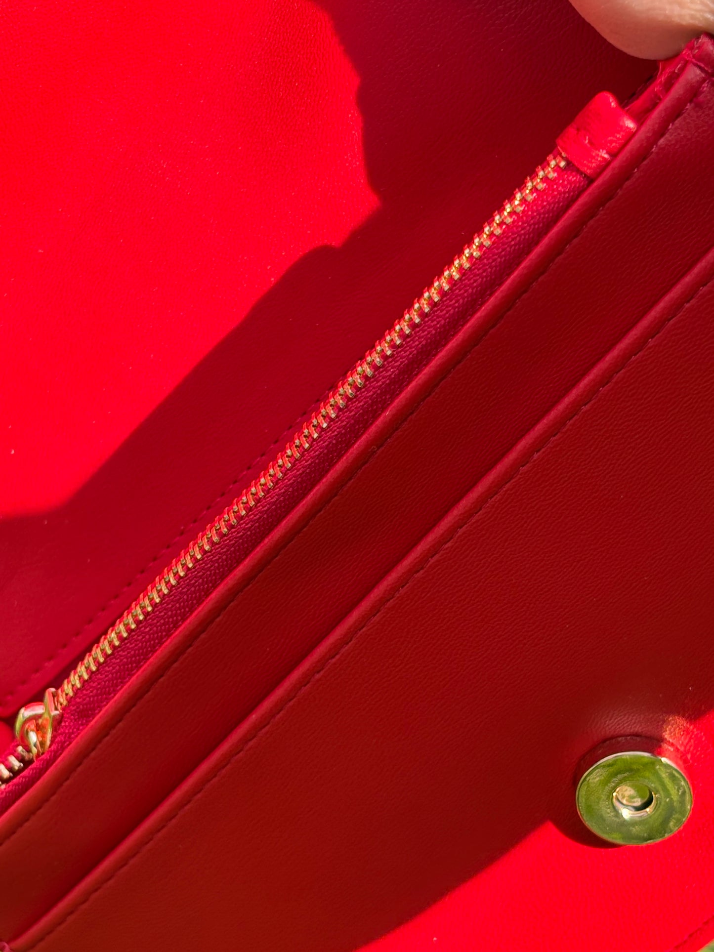 Valentino Orlandi Quilted Gold Hardware Chain Strap Crossbody Bag.