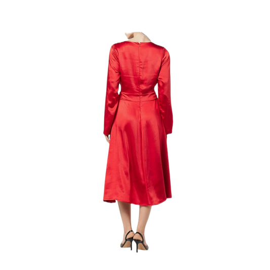 Long Vibrant Red Dress - The Drop