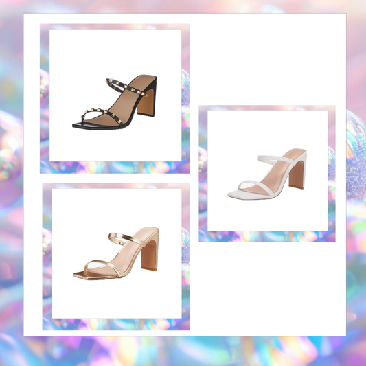 Avery Square Toe Stap High Heal Sandle - The Drop