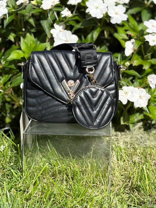 Valentino Orlandi Quilted Black Crossbody