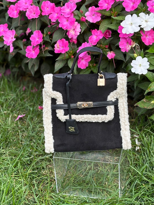 Badgeley Mitschka Fur Boarder Satchel Bag