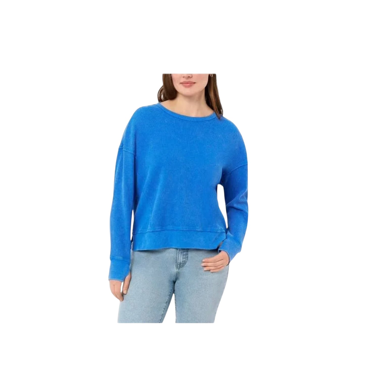 Seven 7 Waffle Crewneck Long Sleeve