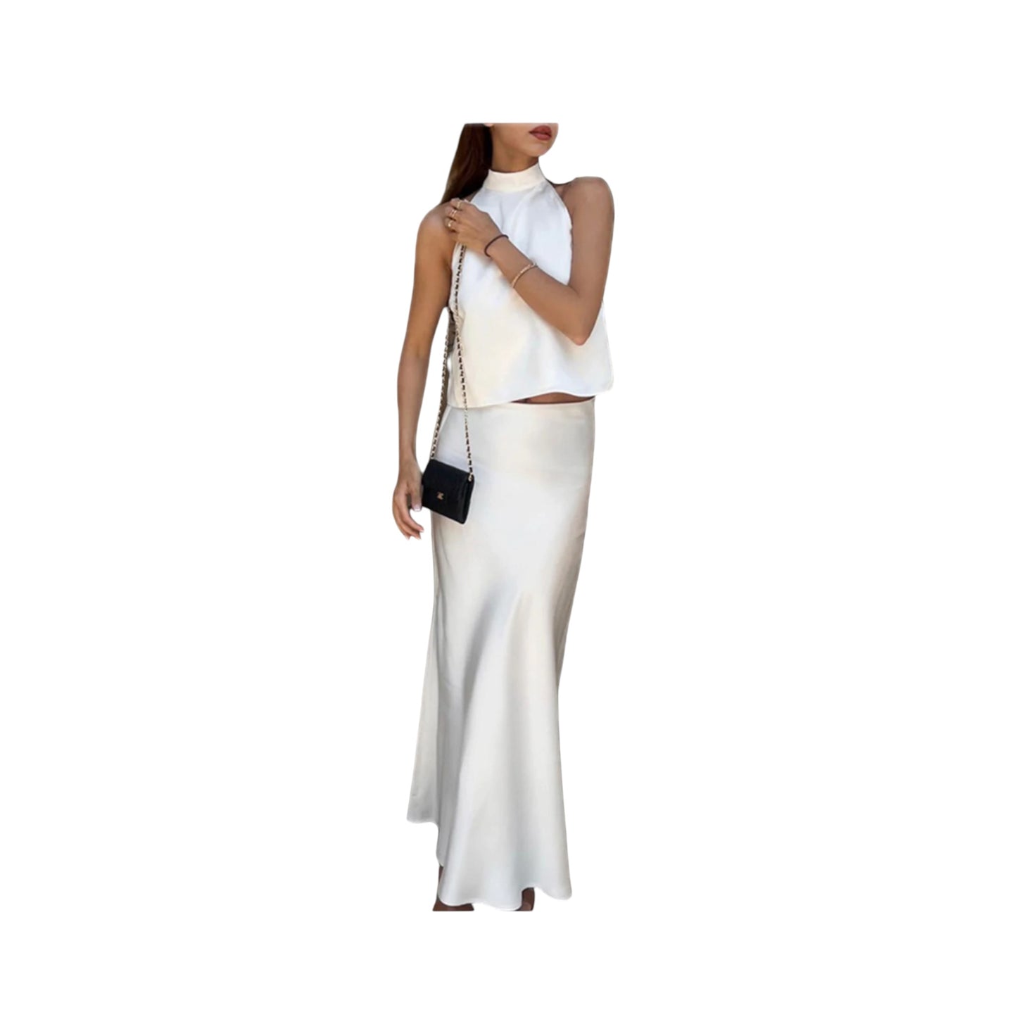 Sacred Dream Open Back Satin Top - Commense