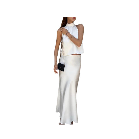 Sacred Dream Open Back Satin Top - Commense