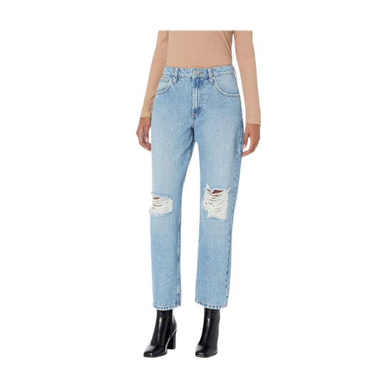 Luca High-Rise Distressed Loose Straight-Fit