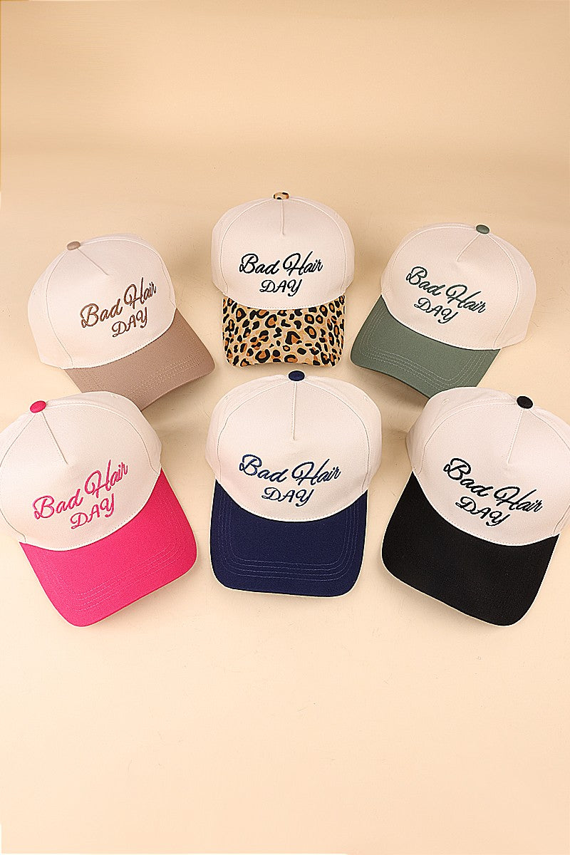 Bad Hair Day - Two Tone Canvas Cotton Trucker Cap