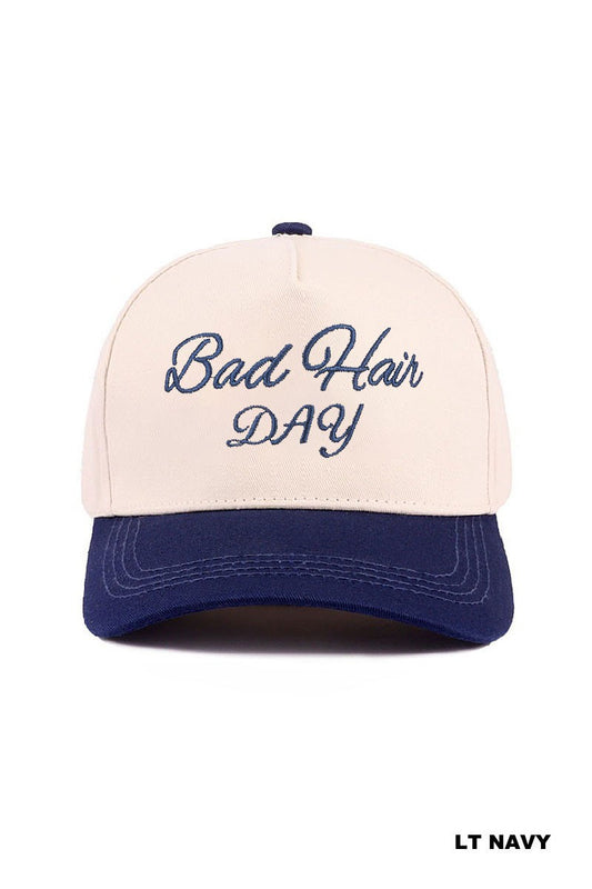 Bad Hair Day - Two Tone Canvas Cotton Trucker Cap