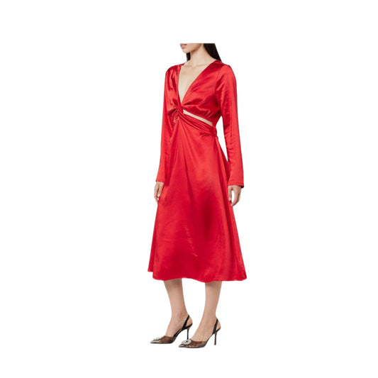 Long Vibrant Red Dress - The Drop