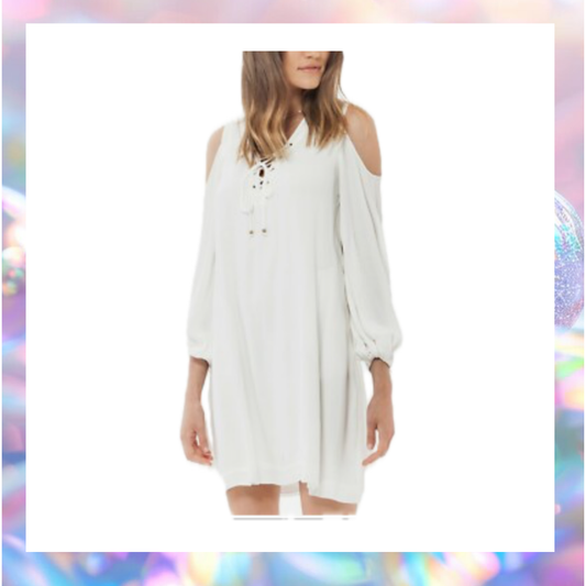 Hale Bob Cold Shoulder Long Sleeve Dress