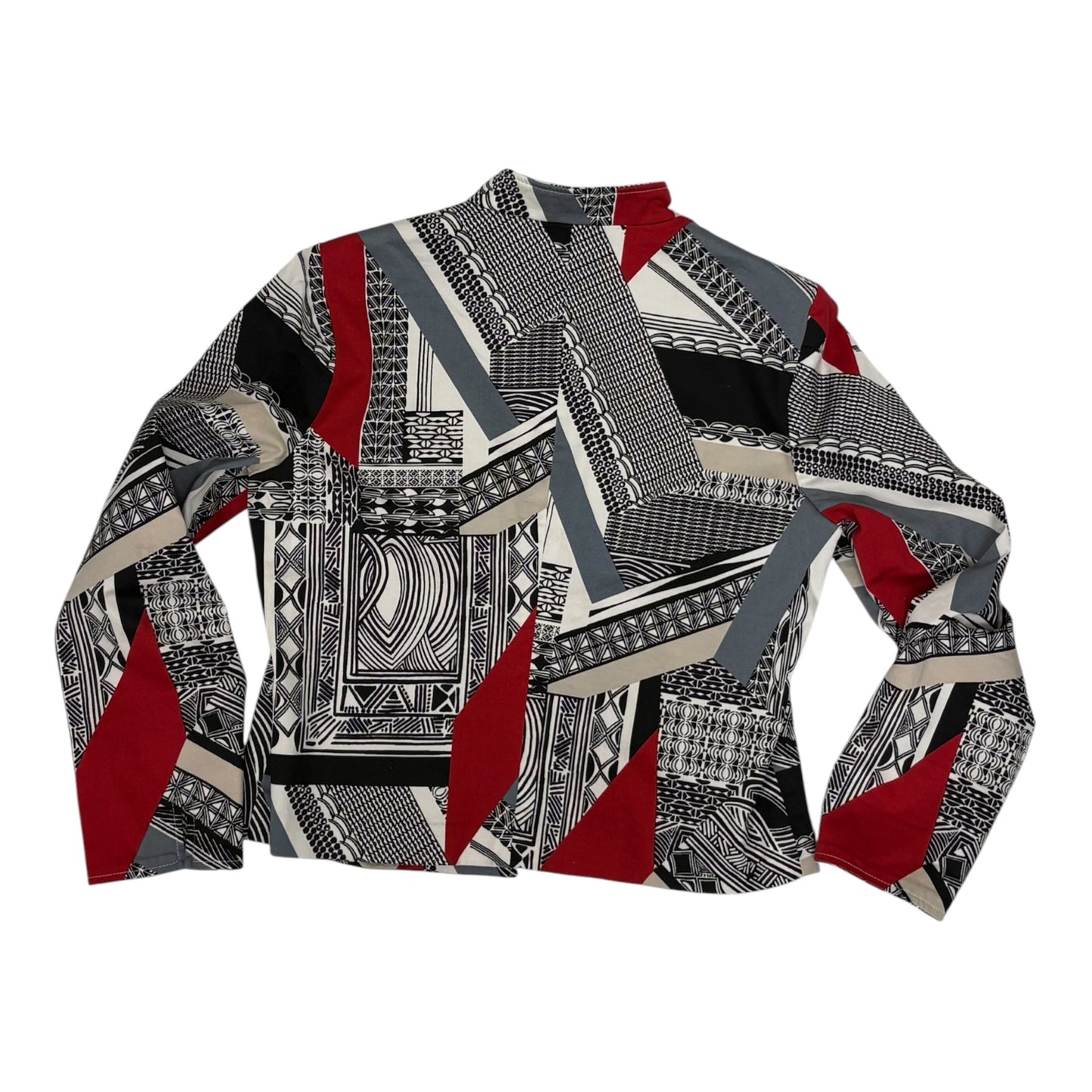 Chico’s Geometric Colorblock Open Front Jacket — Size 1 (M-8/10)