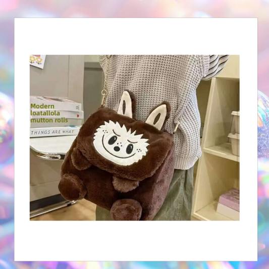 Labubu plush backpack crossbody bag