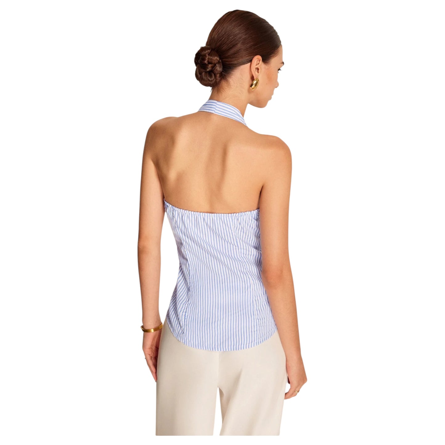 Striped Halter Top - Commense