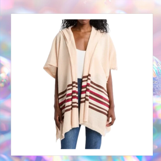 Stripe Hooded Ruana - Melrose and Market