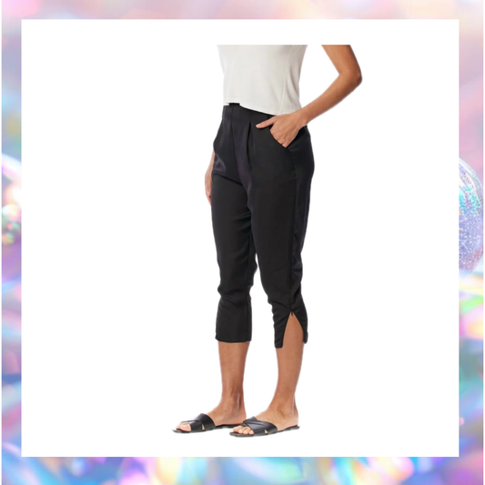 LBLC The Label Brie Vegan Silk Pleated Pants