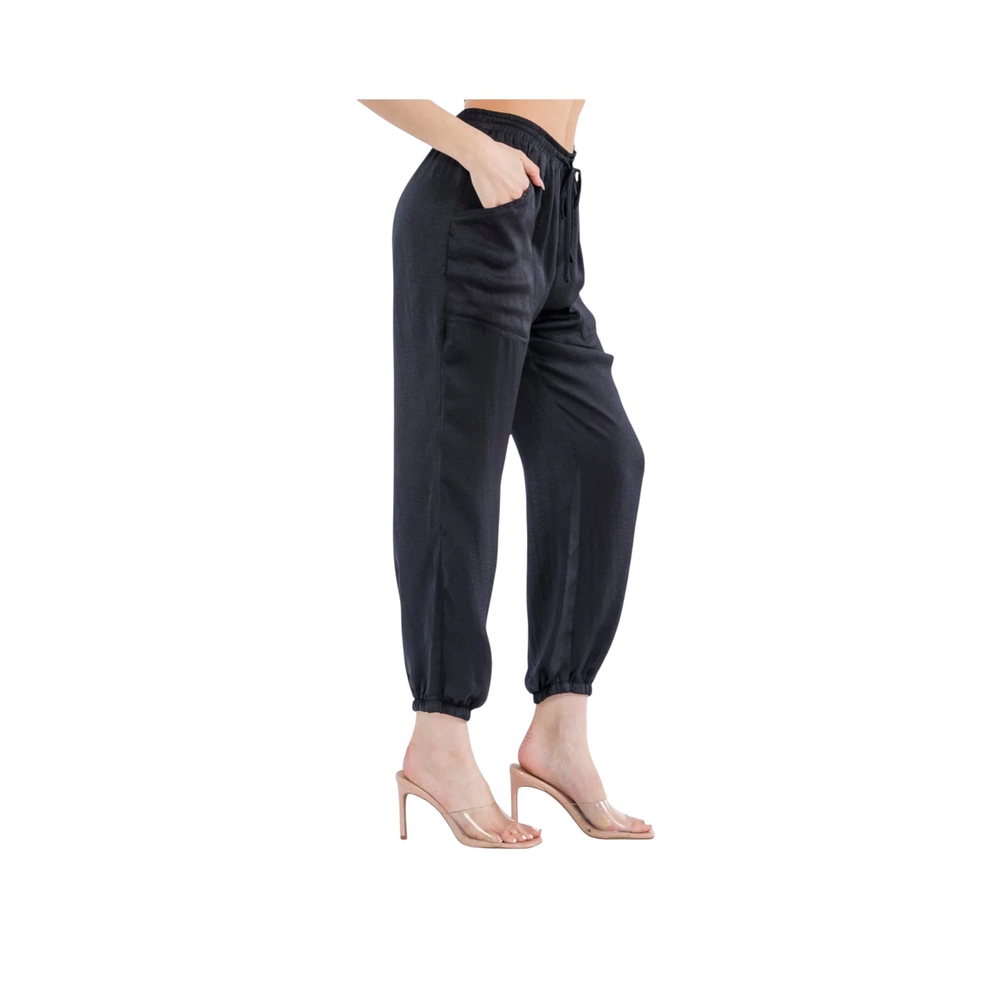 Elastic Waist Relaxed Jogger Pants