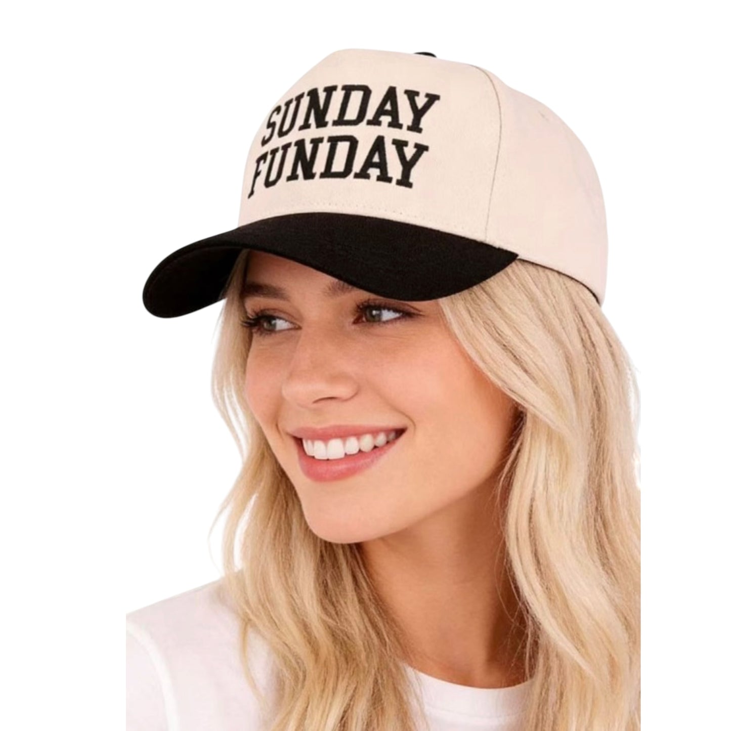 Sunday Funday Two-Tone Canvas Trucker Cap
