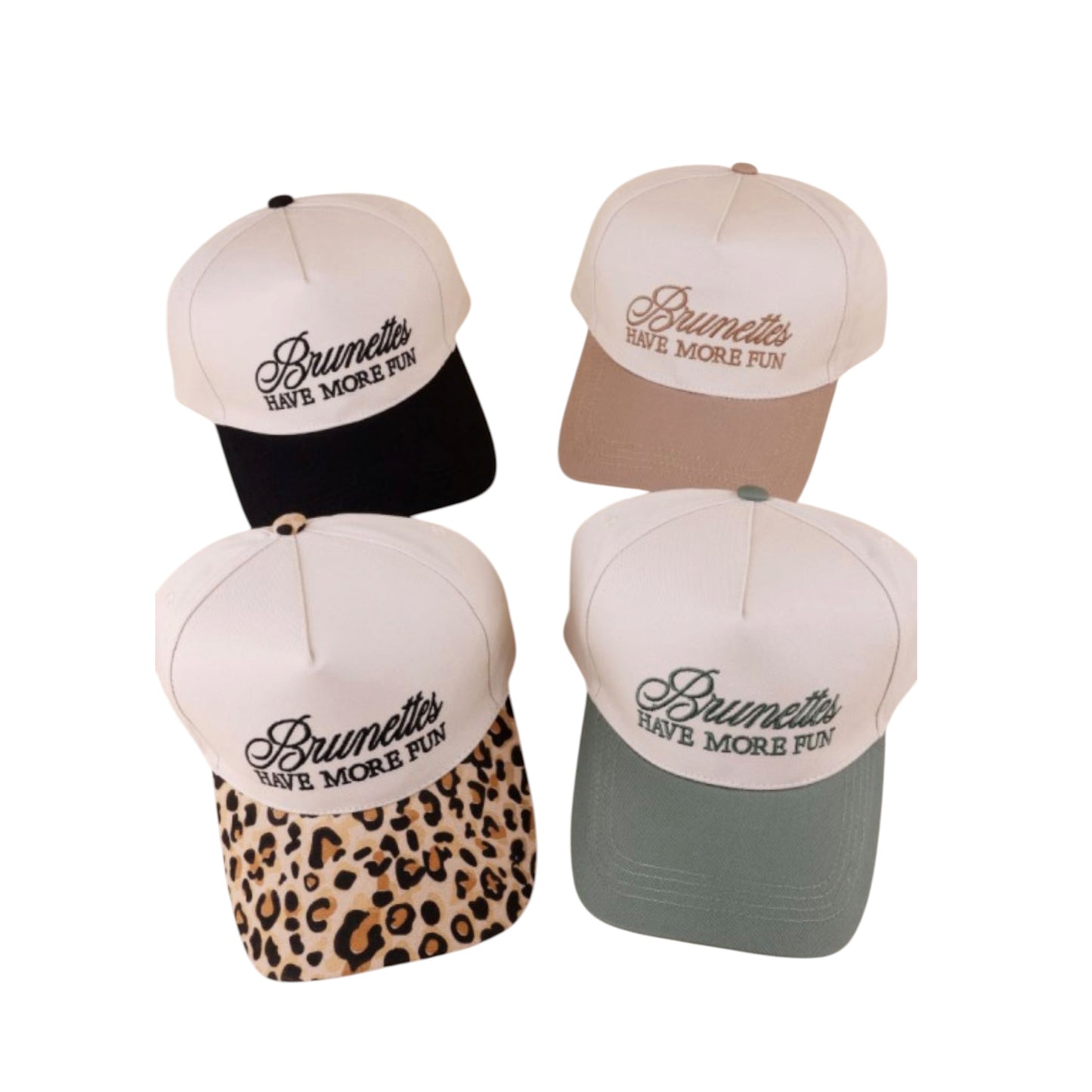 Brunettes Have More Fun Two-Tone Canvas Trucker Hat