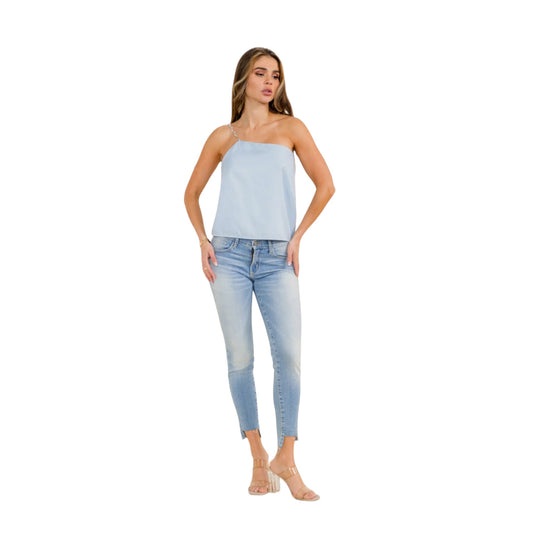 ONTWELFTH One-Shoulder Sleeveless Tank Top