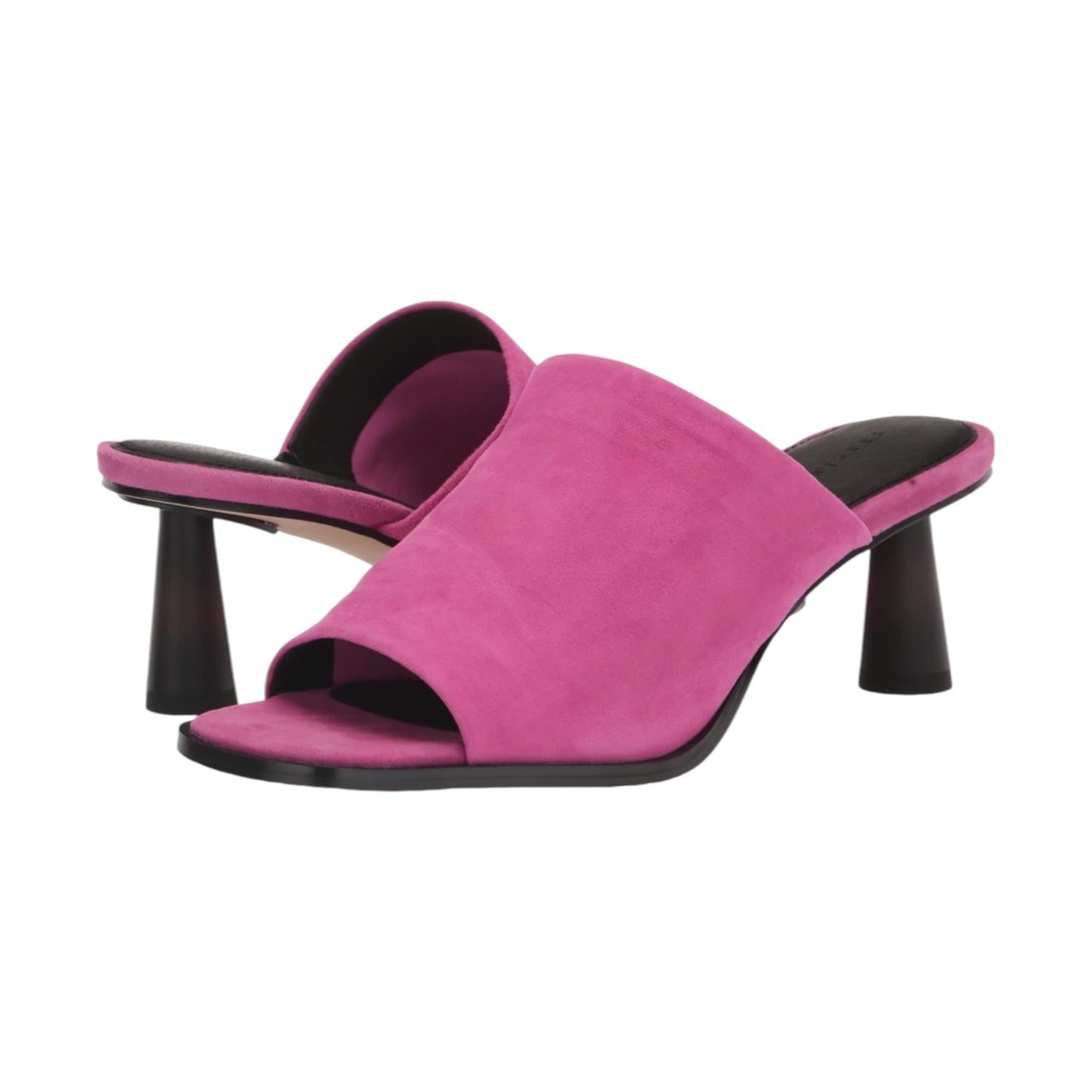 Sanctuary Women’s Breezy Heeled Mule Sandal – Size 6 | Fuchsia Suede | New Without Box