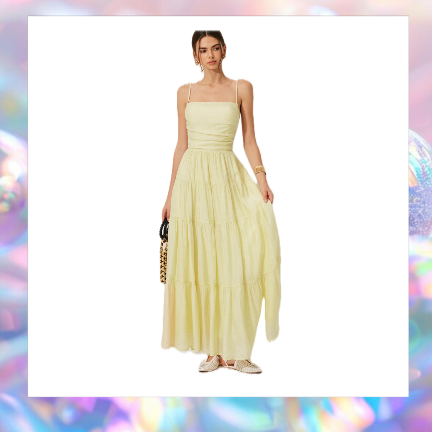 Pleated Backless Tiered Cami Dress - Commense