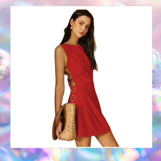 O-Ring Cutout Sleeveless Dress-Commense