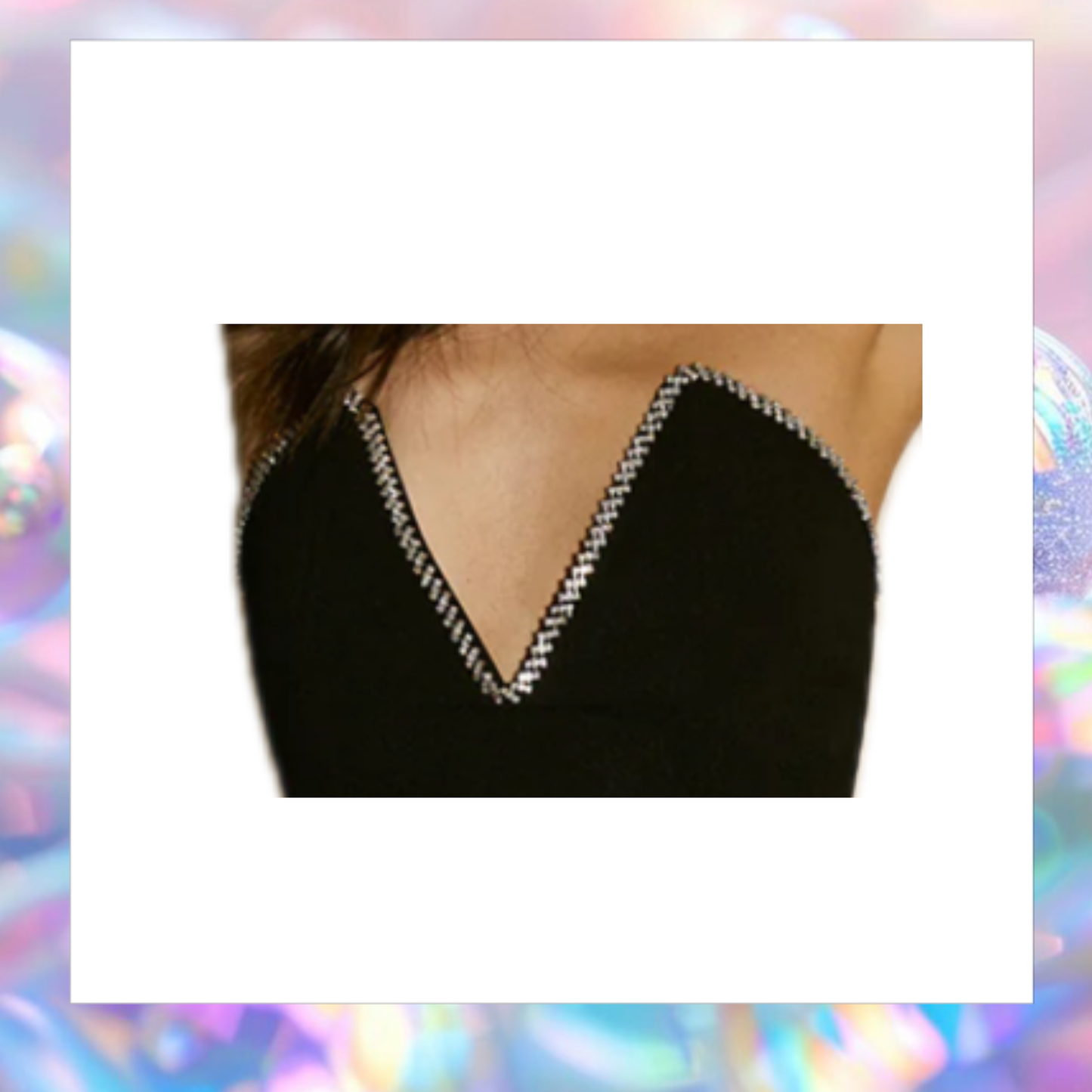 Rhinestone Contrast Trim Sweatheart Tube Short Dress - Commense