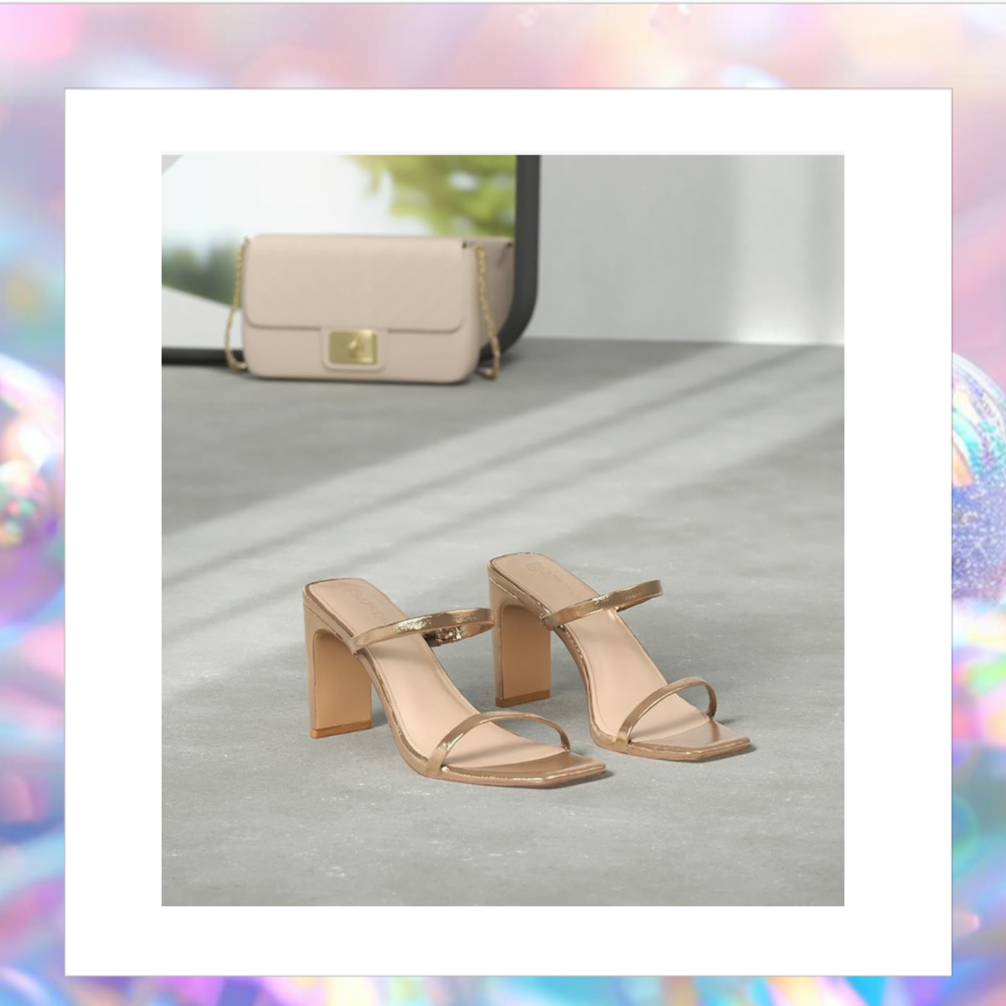 Avery Square Toe Stap High Heal Sandle - The Drop