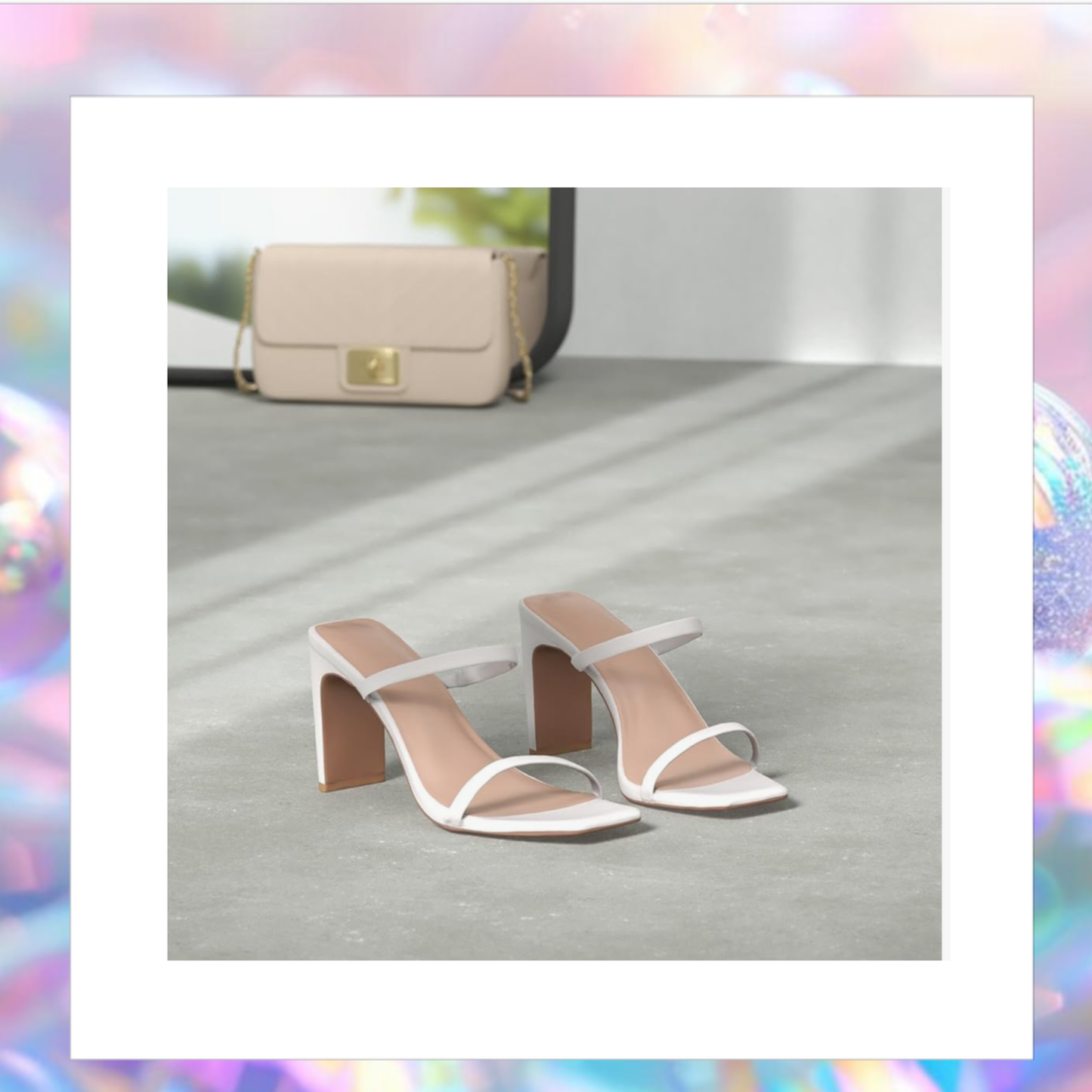 Avery Square Toe Stap High Heal Sandle - The Drop