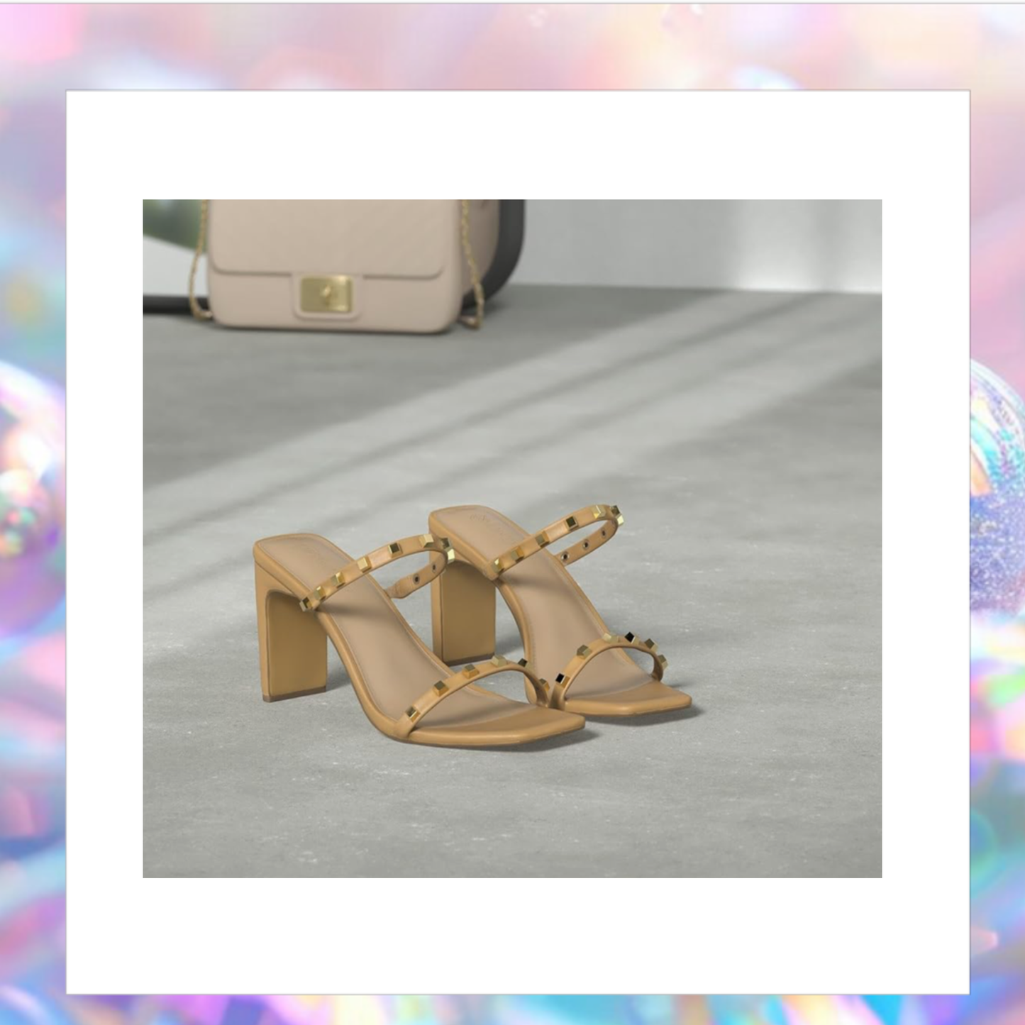 Avery Square Toe Stap High Heal Sandle - The Drop