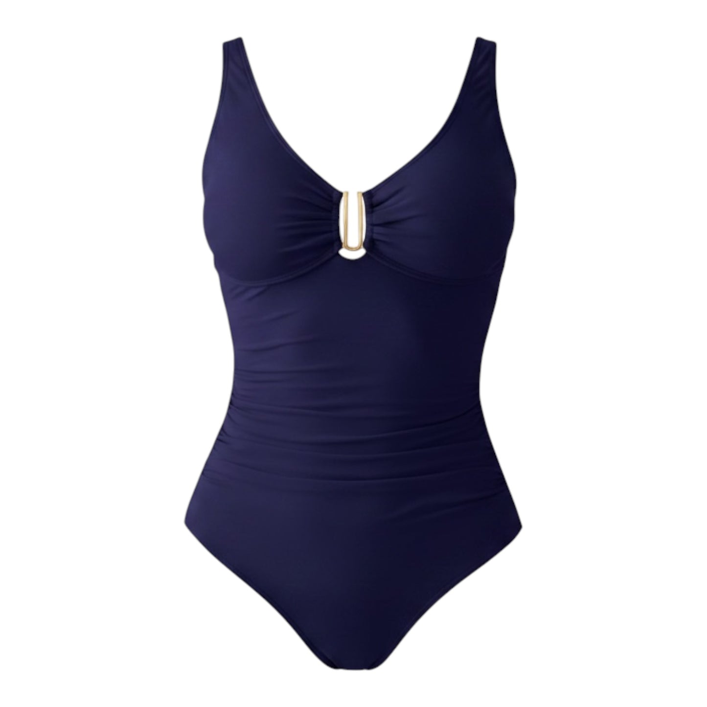 B2prity Navy One-Piece Swimsuit | Tummy Control | V-Neck | Ruched | Push-Up