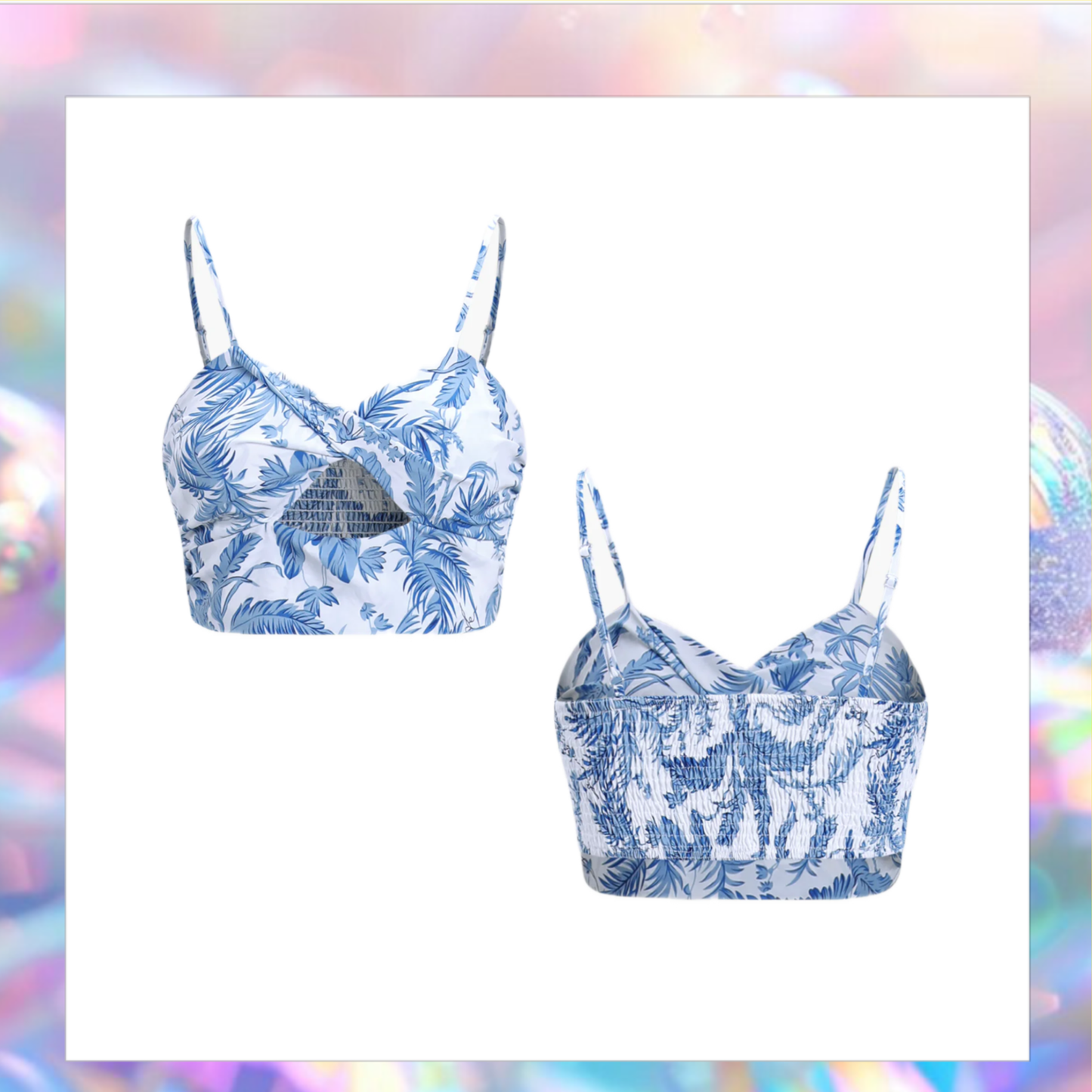 Seaside Joy Print Twist Detail Skirt Set - Commense