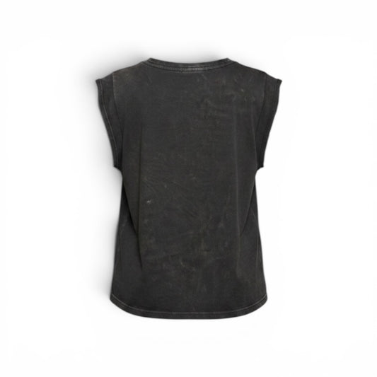 Vintage Canvas - Graphic Sleeveless Distressed Tank Top