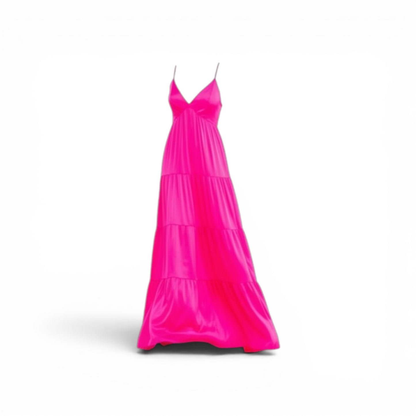 Strut & Bolt Sleeveless V-Neck Open Back Tiered Maxi Dress