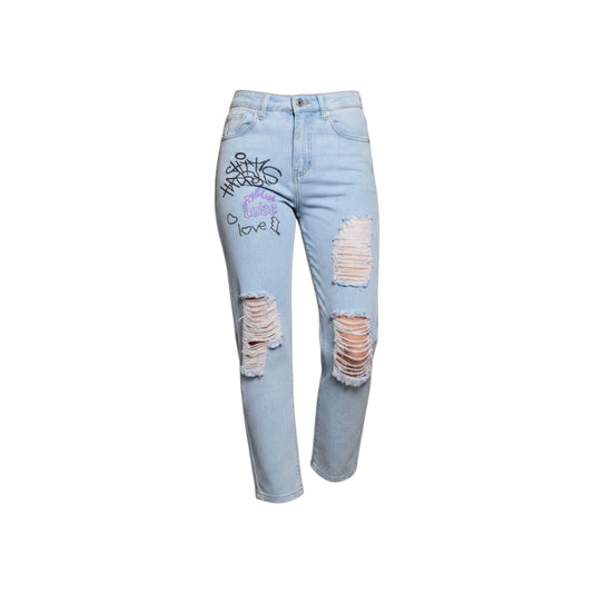 Reveuse Graphic Distressed Denim Jeans