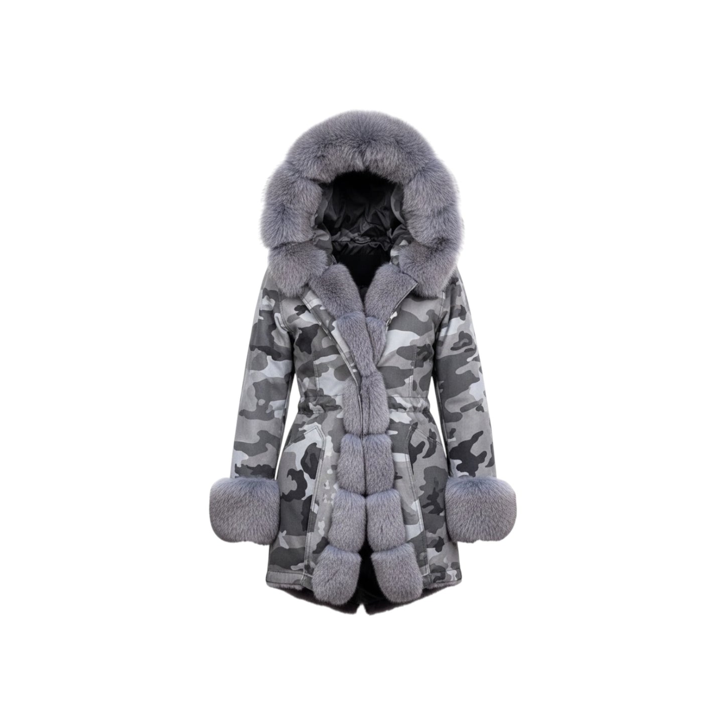 Roiii Women Thicken Warm down alternative Lightweight Winter Coat Hooded Jacket