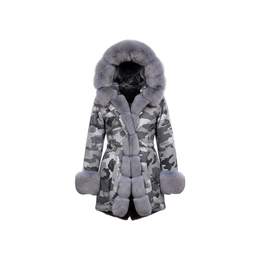 Roiii Women Thicken Warm down alternative Lightweight Winter Coat Hooded Jacket