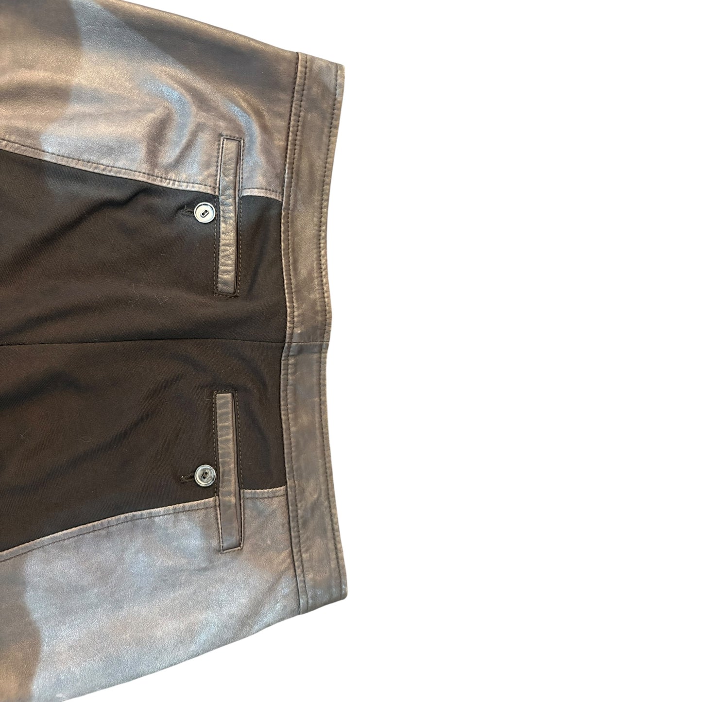 W by Worth Leather & Ponte Moto Panel Pants — Size 6 Preloved