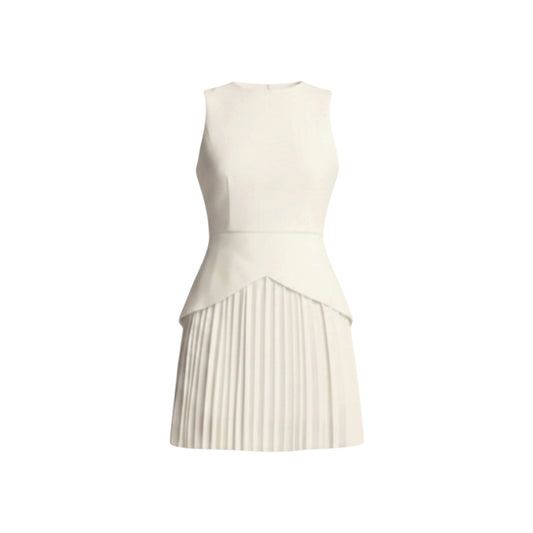 Pleated Hem Mini Dress - Commense