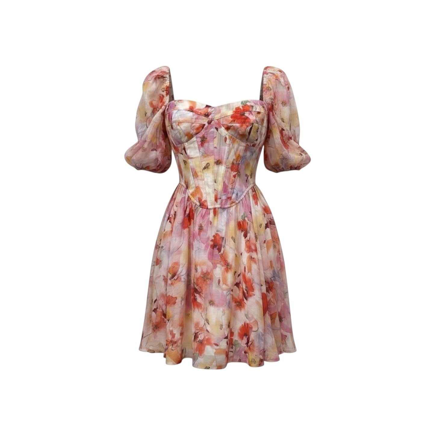 Bardot Kiah Mini Floral Corset Dress Size M