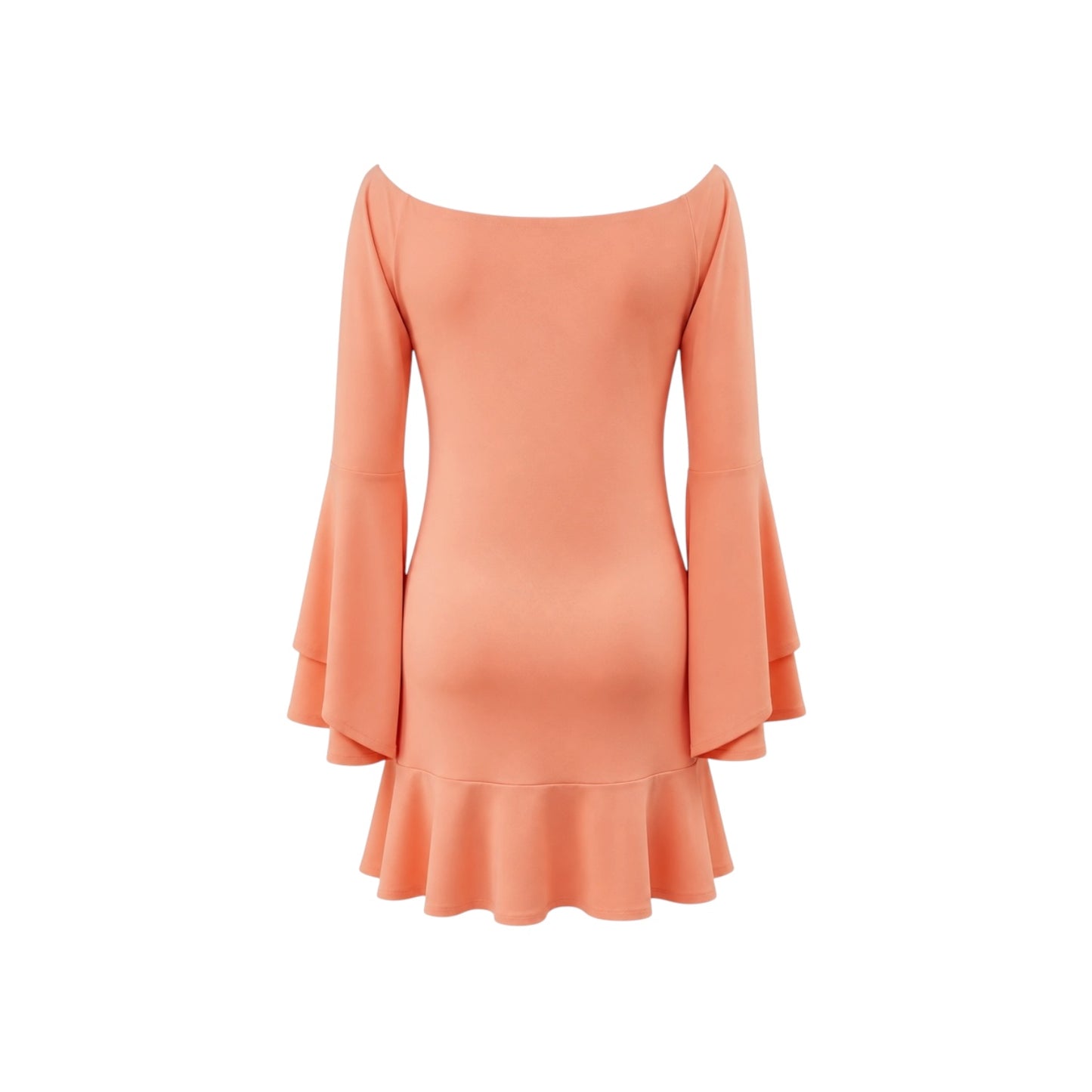 Susana Monaco Creamsicle Off Shoulder Flutter Sleeve Dress Size S