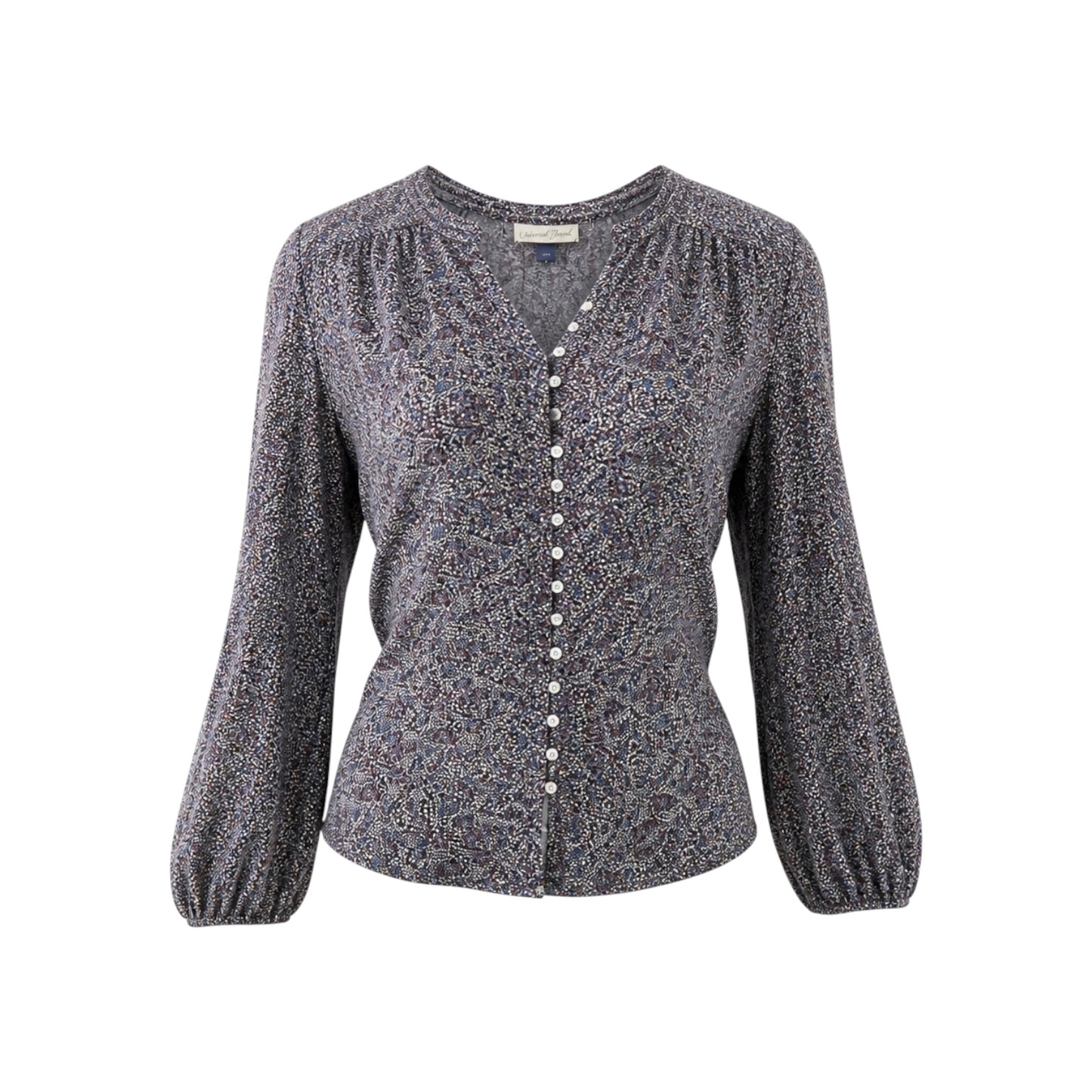 Universal Thread Baloon Sleeve Blouse Floral Button Front Boho Women’s Size L