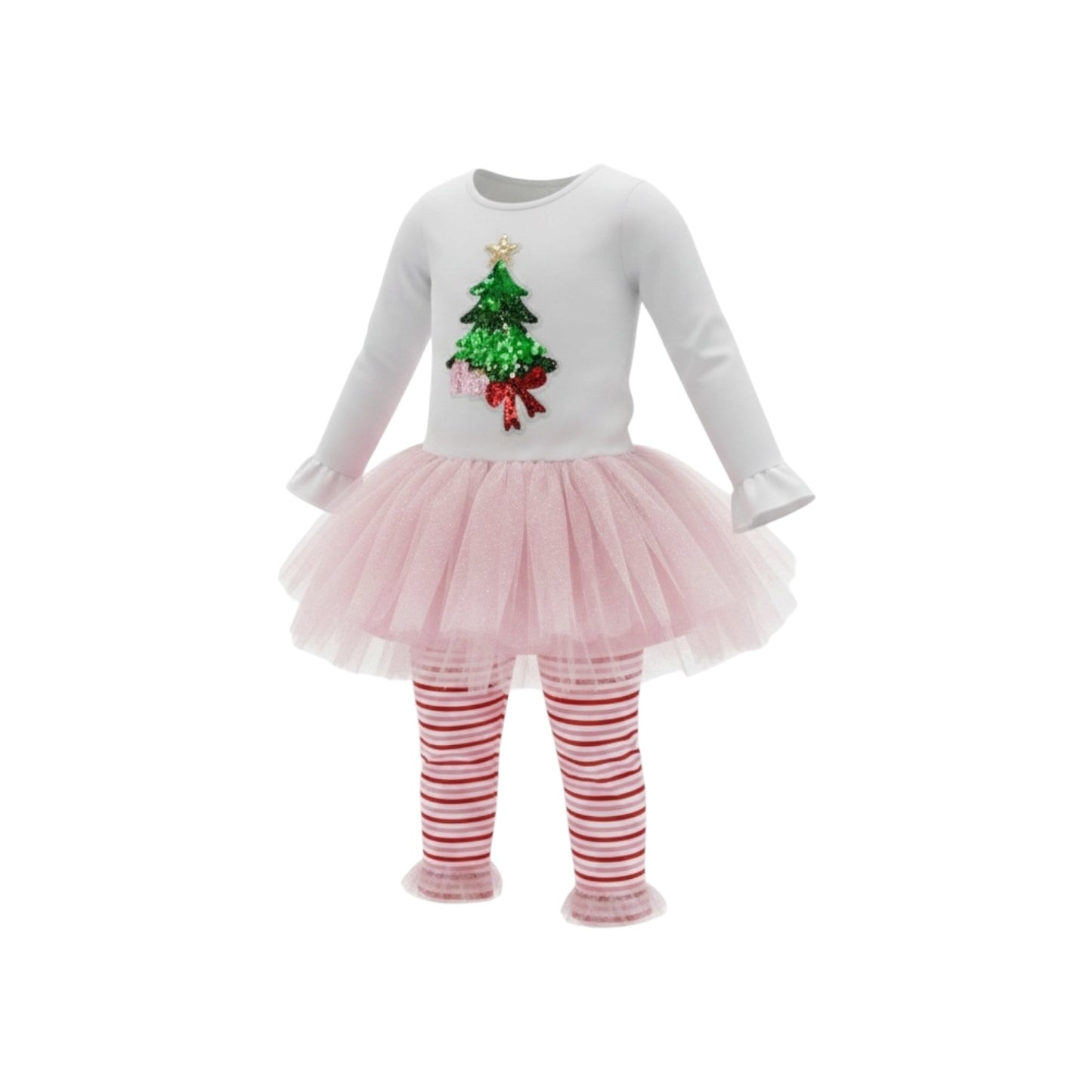 Blueberi Boulevard Sequin Christmas Tree Tutu Set Girls NWT Holiday