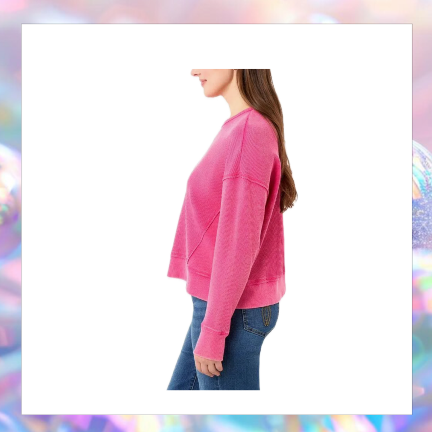 Seven 7 Waffle Crewneck Long Sleeve