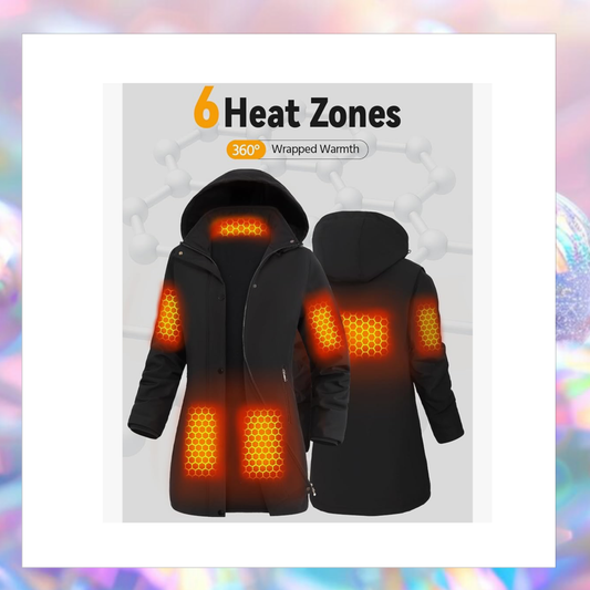 Graphene Women Heated Jacket 12V Fast Charge 18400mAh Large Capacity