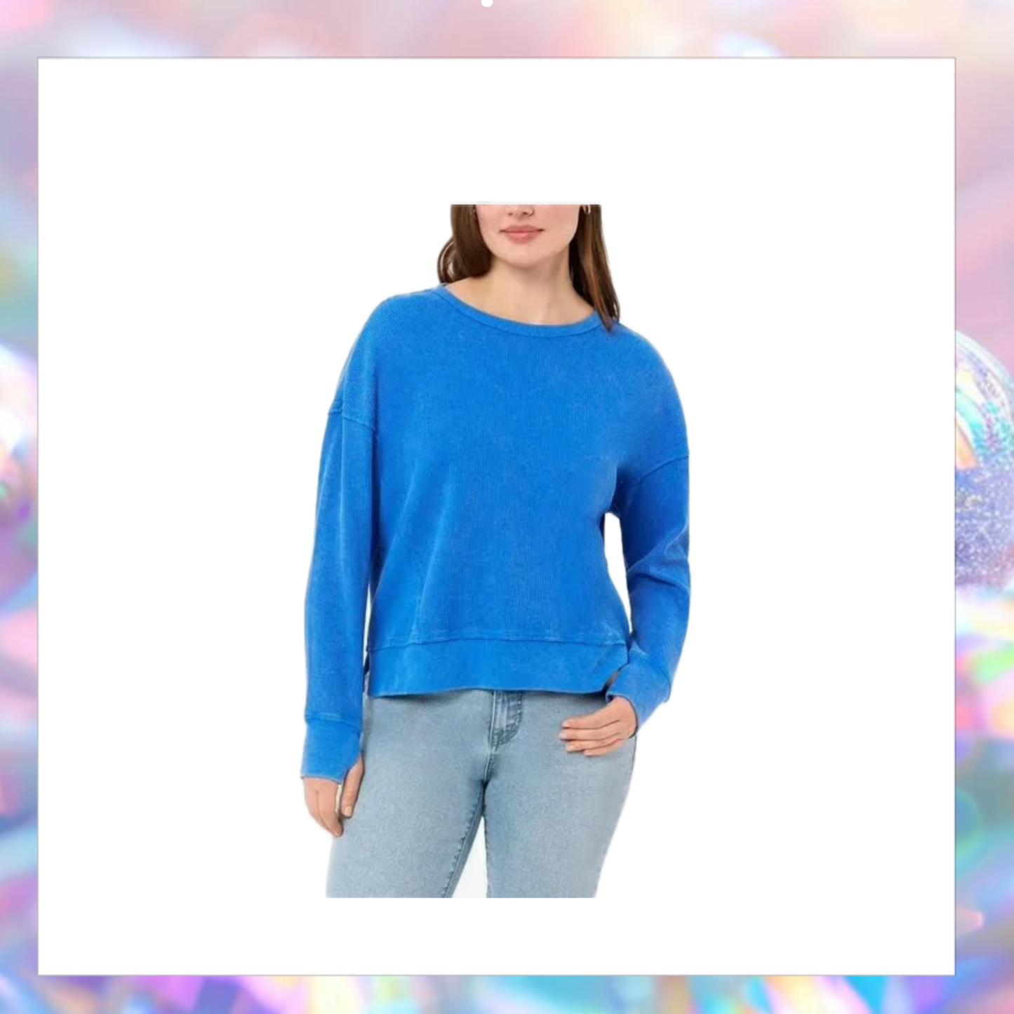 Seven 7 Waffle Crewneck Long Sleeve