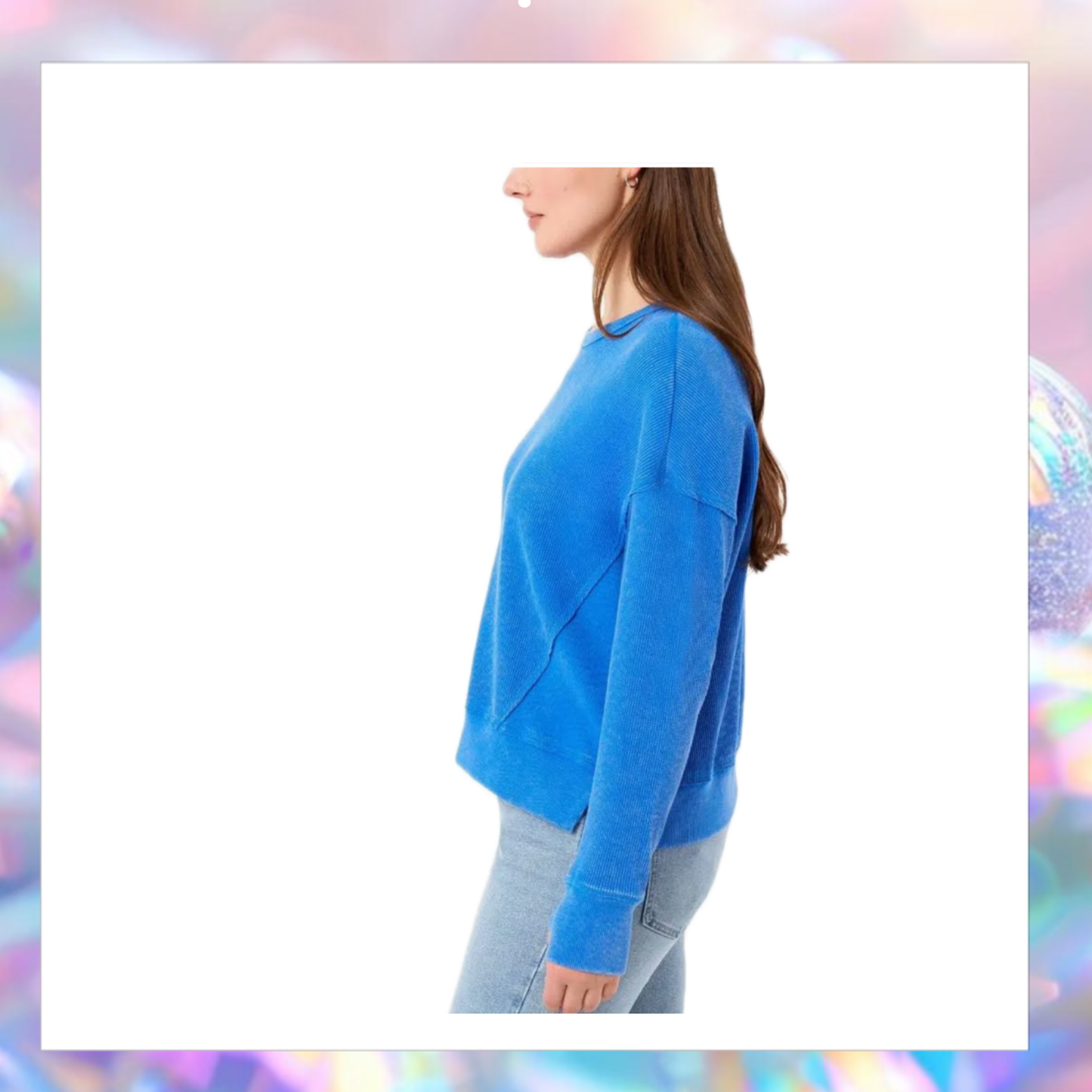 Seven 7 Waffle Crewneck Long Sleeve