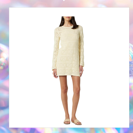 The Drop Women's Laney Crochet Micro Mini Dress